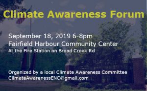 Climate Awareness Forum @ Fairfield Harbour Community Center